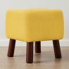 Buy Jonah scandinavian style Footstool - Fabric Yellow 55340 - prices